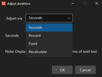 Adjust Duration