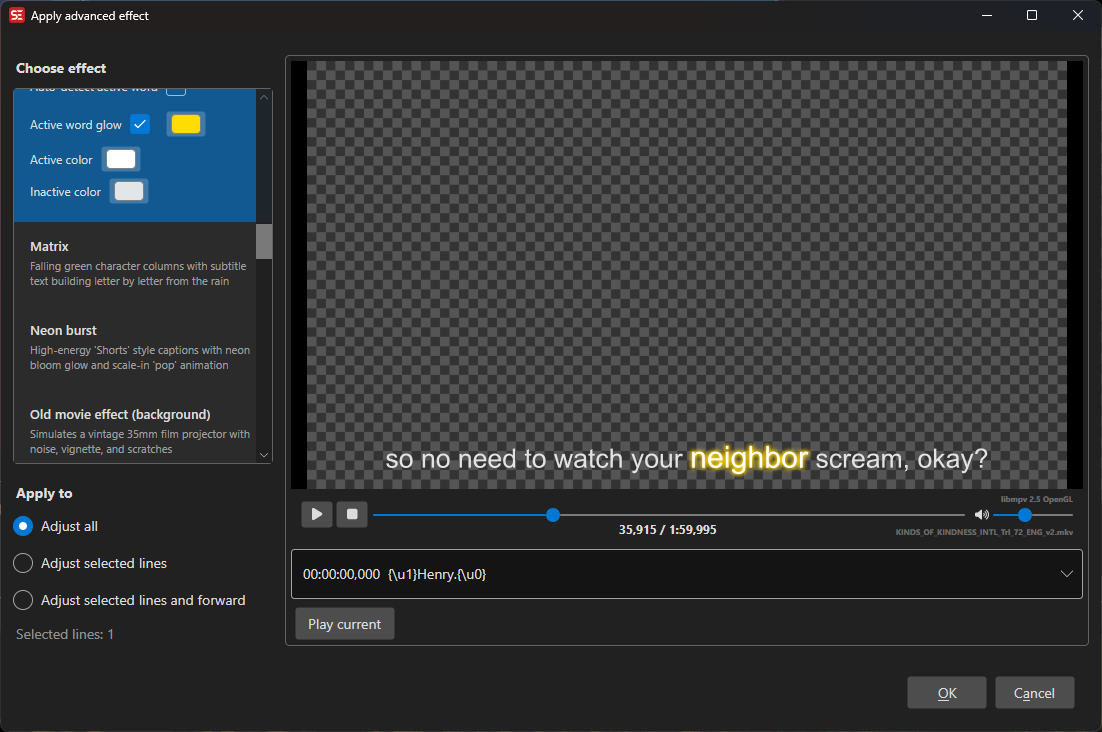 ASSA Apply Advanced Effects