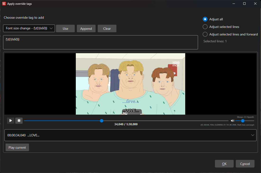 ASSA Override Tags Screenshot