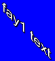 Text shearing Y example