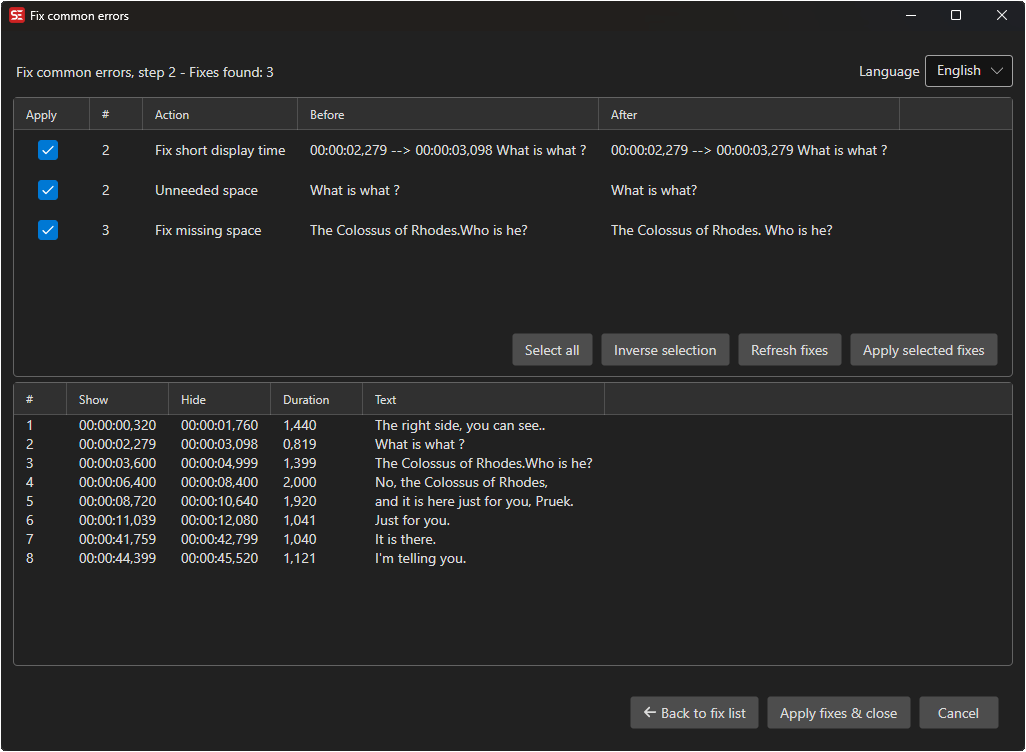 Fix Common Errors Fixes