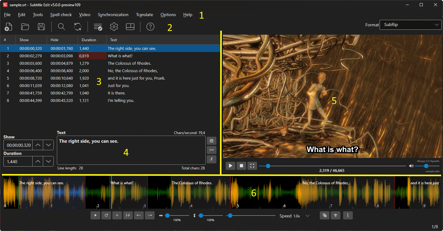 Main Window Annotated