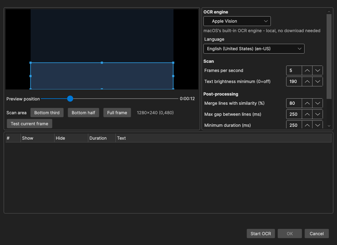 Video OCR